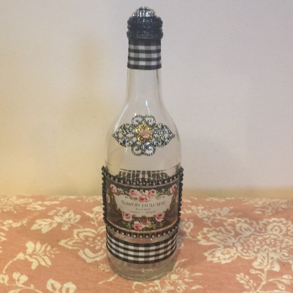 Clear Glass Decorative Bottle